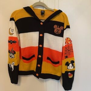 Mickey Disney Her Universe candy corn cardigan sweater xs